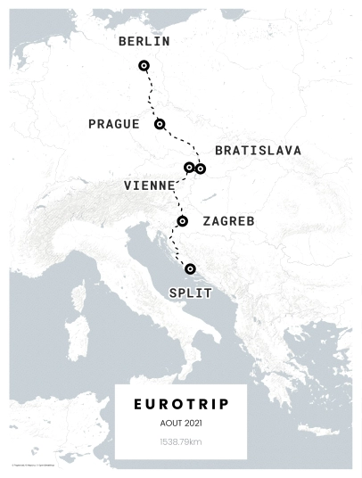 Poster d’un Eurotrip de Berlin à Split