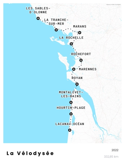 Poster de la Vélodyssée à vélo